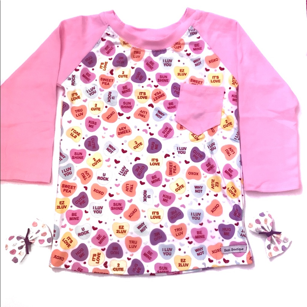 Conversation heart shirt